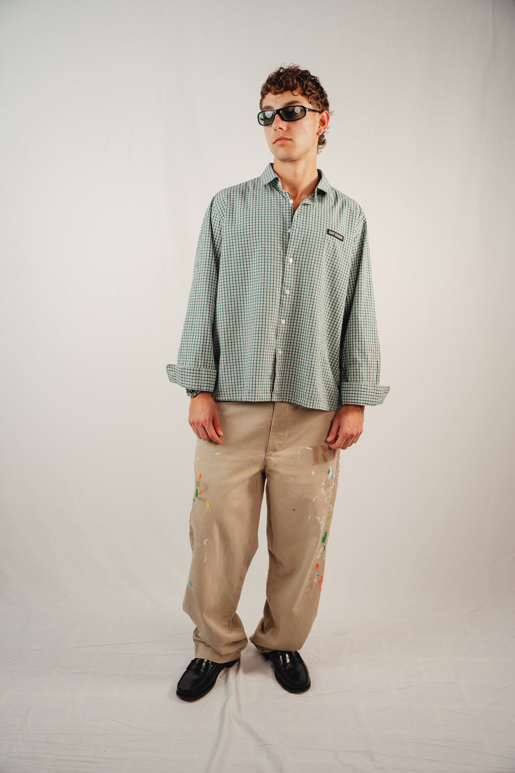Green Check Shirt — Long Sleeve