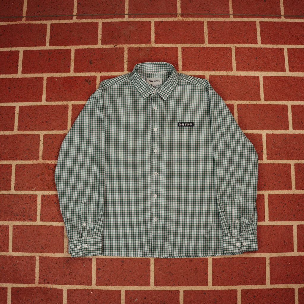 Green Check Shirt — Long Sleeve