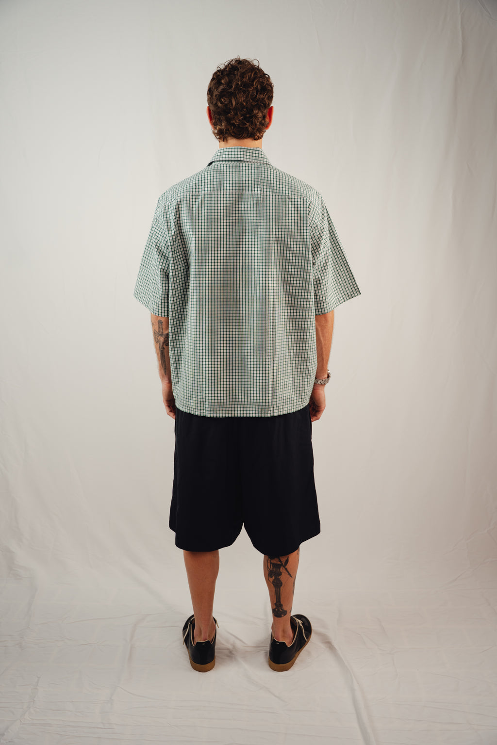 Green Check Shirt — Short Sleeve