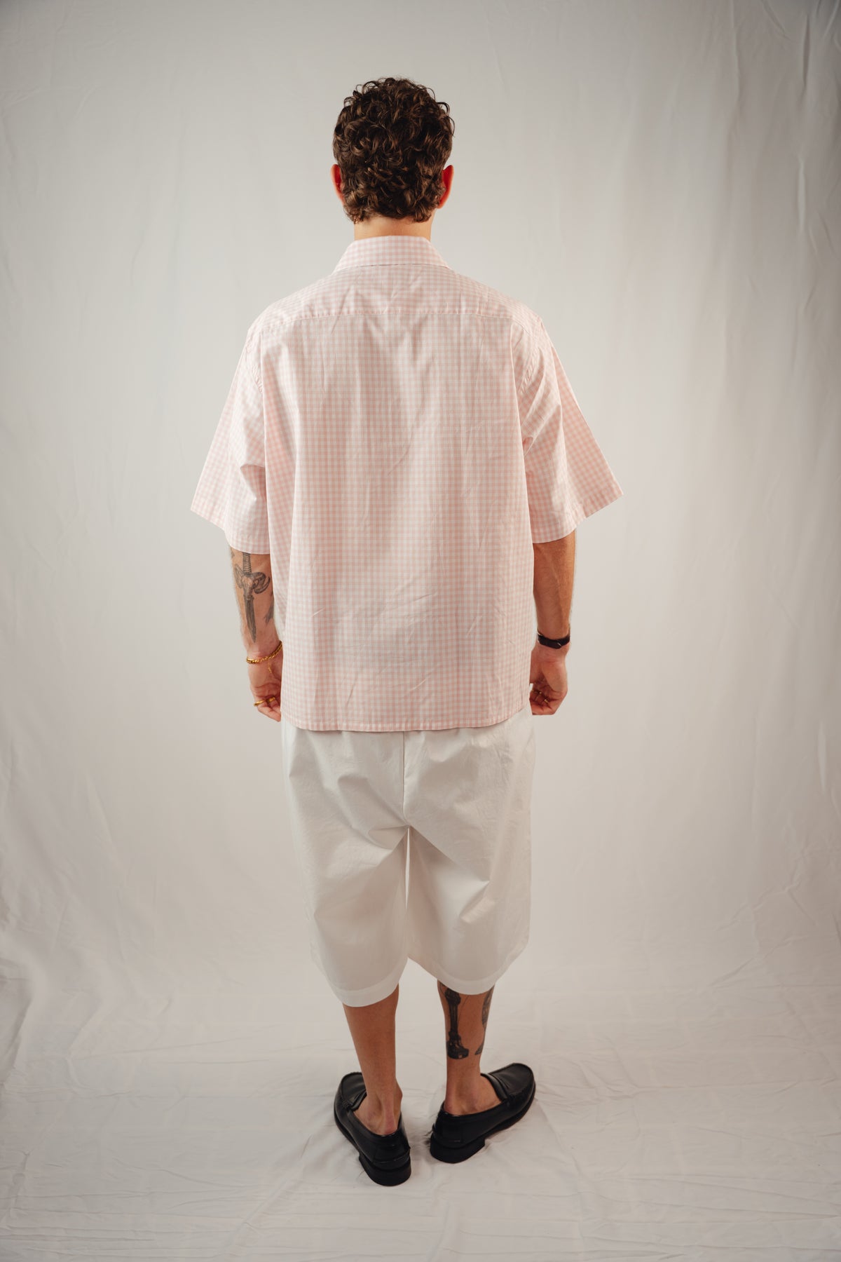 Pink Checked Shirt — Short Sleeve